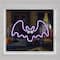 15" Purple LED Neon Style Purple Bat Halloween Window Silhouette